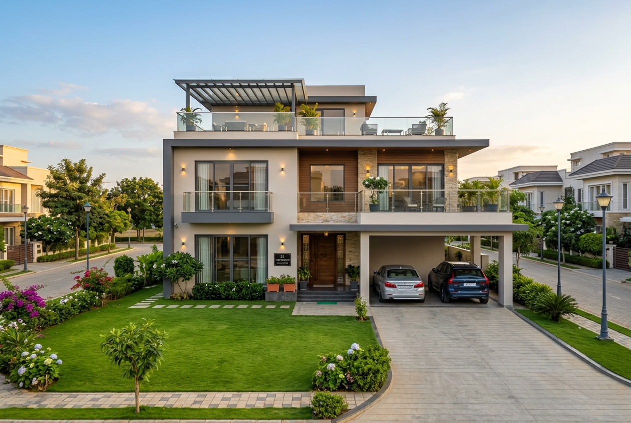 Contemporary 2-Storey Villa, Unnao